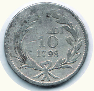 reverse: GENOVA Repubblica Ligure (1798-1805) 10 soldi 1798