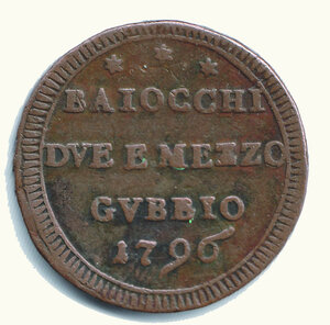reverse: GUBBIO - Pio VI - San Pietrino da 2,5 Baiocchi 1796.