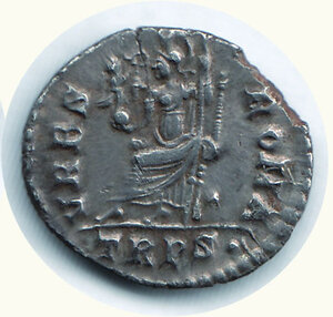 reverse: IMPERO ROMANO - Graziano (367-383) - Siliqua - Zecca Treviri  Urbs Roma  - Cat. Tredici 74, Cohen 86-87.