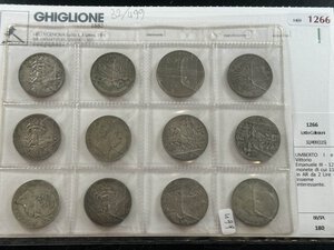 obverse: UMBERTO I e Vittorio Emanuele III - 12 monete di cui 11 in AR da 2 Lire - Insieme interessante.