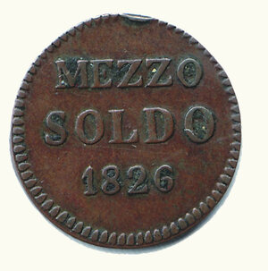 reverse: LUCCA - Carlo Lodovico - Mezzo Soldo 1826