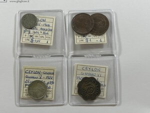 obverse: CEYLON - Lotto di 5 monete