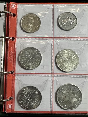 obverse: MONDIALI Lotto di 21 monete d argento in album