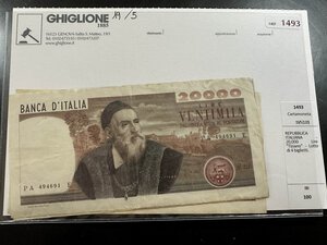 obverse: REPUBBLICA ITALIANA - 20,000 Lire 