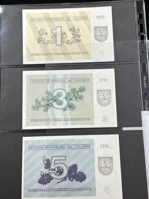 reverse: LETTONIA E LITUANIA - Lotto di 2 serie di 5 e 8 esemplari