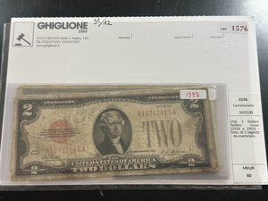 obverse: USA 2 Dollars bollino rosso - lotto di 5 biglietti