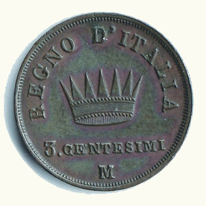 reverse: MILANO - Napoleone I - 3 Centesimi 1812