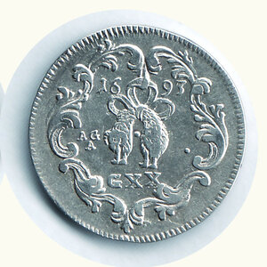 reverse: NAPOLI - Carlo II (1674-1700) - 20 Grana 1693.