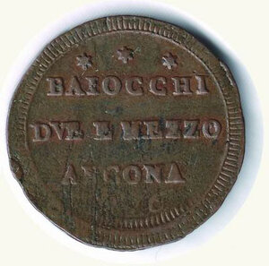 reverse: ANCONA - Pio VI - San Pietrino da 2,5 Baiocchi.