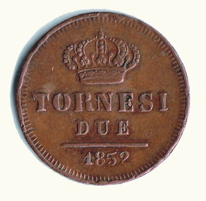 reverse: NAPOLI - Ferdinando II - 2 Tornesi 1852
