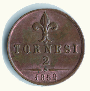 reverse: NAPOLI Francesco II - 2 Tornesi 1859