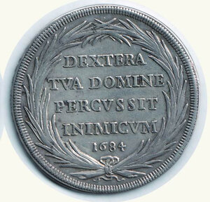 reverse: ROMA - Innocenzo XI (1676-1689) - Piastra An. VIII; R/  non produerunt in die ultionis .