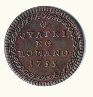 reverse: ROMA - Benedetto XIV (1740-1758) - Quattrino 1755.