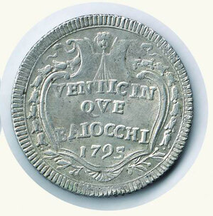 reverse: ROMA - Pio VI - 25 Baiocchi 1795 An. XXI