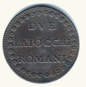 reverse: ROMA - Pio VI - 2 Baiocchi An. XX.