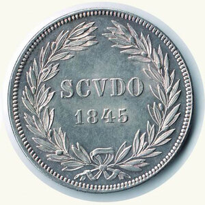 reverse: ROMA - Gregorio XVI - Scudo 1845 - Alta conservazione.