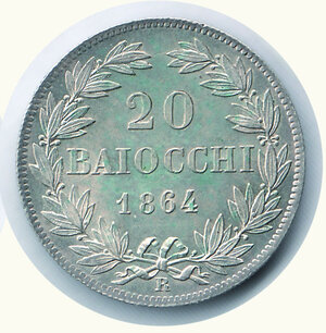 reverse: ROMA - Pio IX - 20 Baiocchi 1864 An. XVIII.