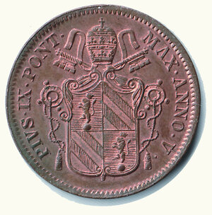 reverse: ROMA - Pio IX (1846-1878) - Baiocco 1850 An. V.