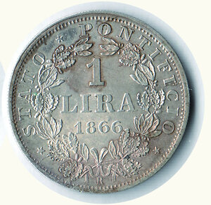 reverse: ROMA - Pio IX - Lira 1866 - Busto piccolo.