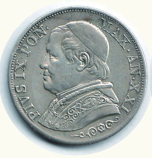 obverse: ROMA - Pio IX - Lira 1867.
