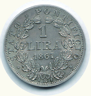 reverse: ROMA - Pio IX - Lira 1867.