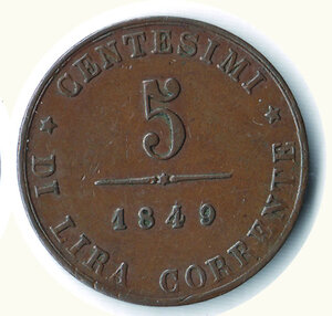 reverse: VENEZIA - Gov. Provvisorio - 5 Centesimi 1849