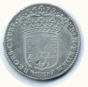 reverse: SAVOIA - Vittorio Amedeo II (reggenza) Lira 1677 - MIR 838/C.
