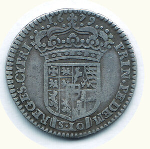 reverse: SAVOIA - Vittorio Amedeo II (reggenza) - ½ Lira 1679 - Cudazzo 948/b.