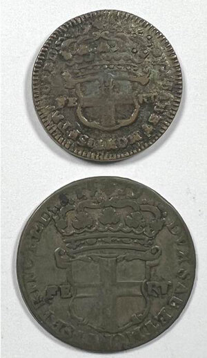 reverse: CARLO EMANUELE III - Lotto di 2 monete