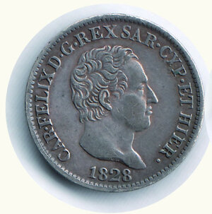 obverse: CARLO FELICE - 50 Cent. 1828 To.