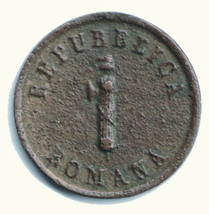obverse: ANCONA - II Repubblica romana - Baiocco 1849.