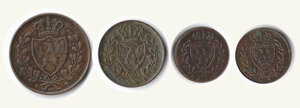 obverse: CARLO FELICE - Lotto di 4 monete 1826 - Torino