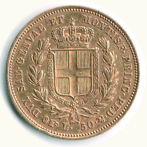 reverse: CARLO ALBERTO - 50 Lire 1836 To.