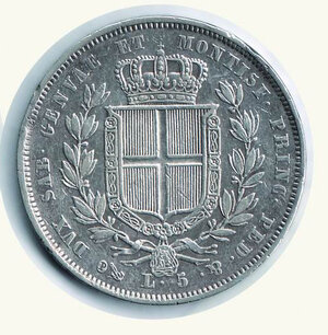 reverse: CARLO ALBERTO - 5 Lire 1831  Croce sottile .