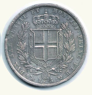 reverse: CARLO ALBERTO - 5 Lire 1836 Ge.