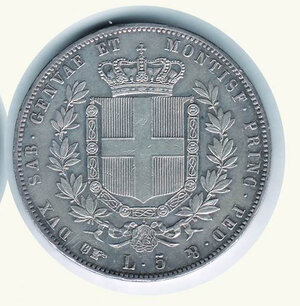reverse: VITTORIO EMANUELE II - 5 Lire 1860