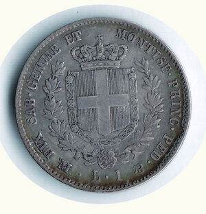 reverse: VITTORIO EMANUELE II - Lira 1859 - Pagani 413.
