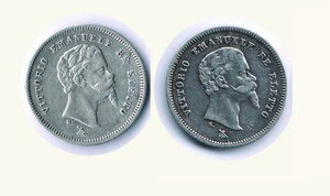 obverse: VITTORIO EMANUELE II - 50 Centesimi 1860 2 monete