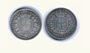 reverse: VITTORIO EMANUELE II - 50 Centesimi 1860 2 monete