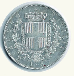 reverse: VITTORIO EMANUELE II - 5 Lire 1876 Roma