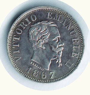 obverse: VITTORIO EMANUELE II - 50 Cent. 1867 Mi - Valore.