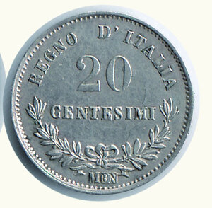 reverse: VITTORIO EMANUELE II - 20 Cent. 1863 Mi.