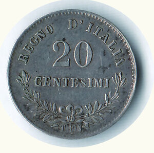 reverse: VITTORIO EMANUELE II - 20 cent 1867 valore To.