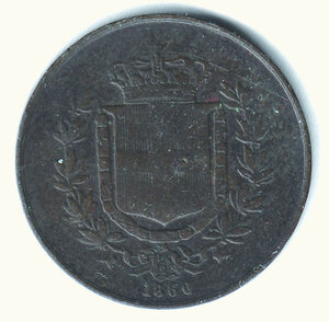 obverse: VITTORIO EMANUELE II - Prova in rame senza valore 1860 Milano.