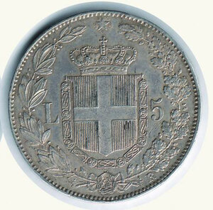 reverse: UMBERTO I - 5 Lire 1879