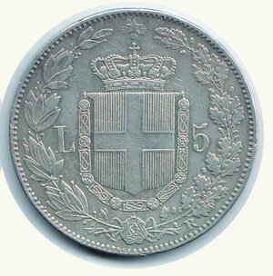 reverse: UMBERTO I - 5 Lire 1879.