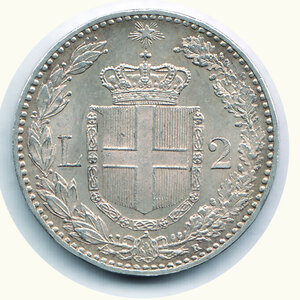 reverse: UMBERTO I - 2 Lire 1897