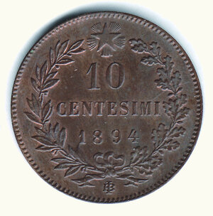 reverse: UMBERTO I - 10 Cent. 1894 B.