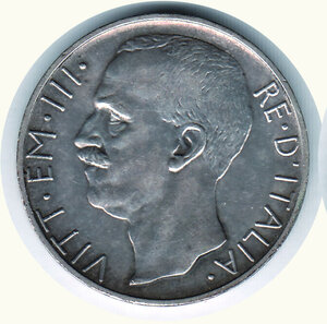 obverse: VITTORIO EMANUELE III - 10 Lire 1927 - Una rosetta.