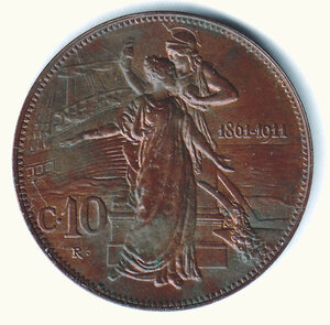reverse: VITTORIO EMANUELE III - 10 Cent. 1911.